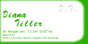 diana tiller business card